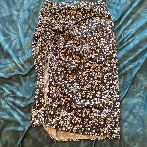 Floral Skirt with Slit
